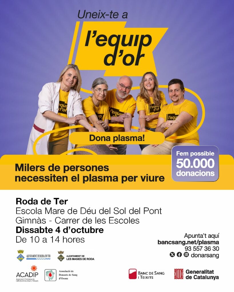 Campanya de donació de sang i plasma a Roda de Ter - ACADIP